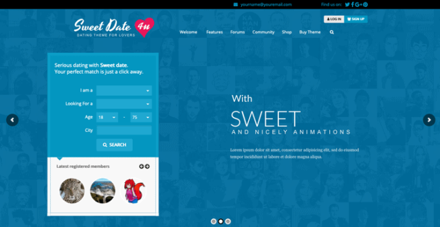 Sweet Date 3.7.3 – More than a WordPress Dating Theme Free Download