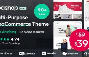 CiyaShop 4.15.0 + Apps – Multipurpose WooCommerce Theme Free Download