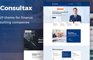 Consultax 1.0.9.1 – Financial & Consulting WordPress Theme Free Download