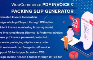 WooCommerce PDF Invoice & Packing Slip with Credit Note 2.4.0 Plugin Free Download
